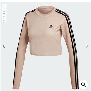 NWT Adidas Long Sleeved Crop Top M